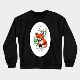 magical fox Crewneck Sweatshirt